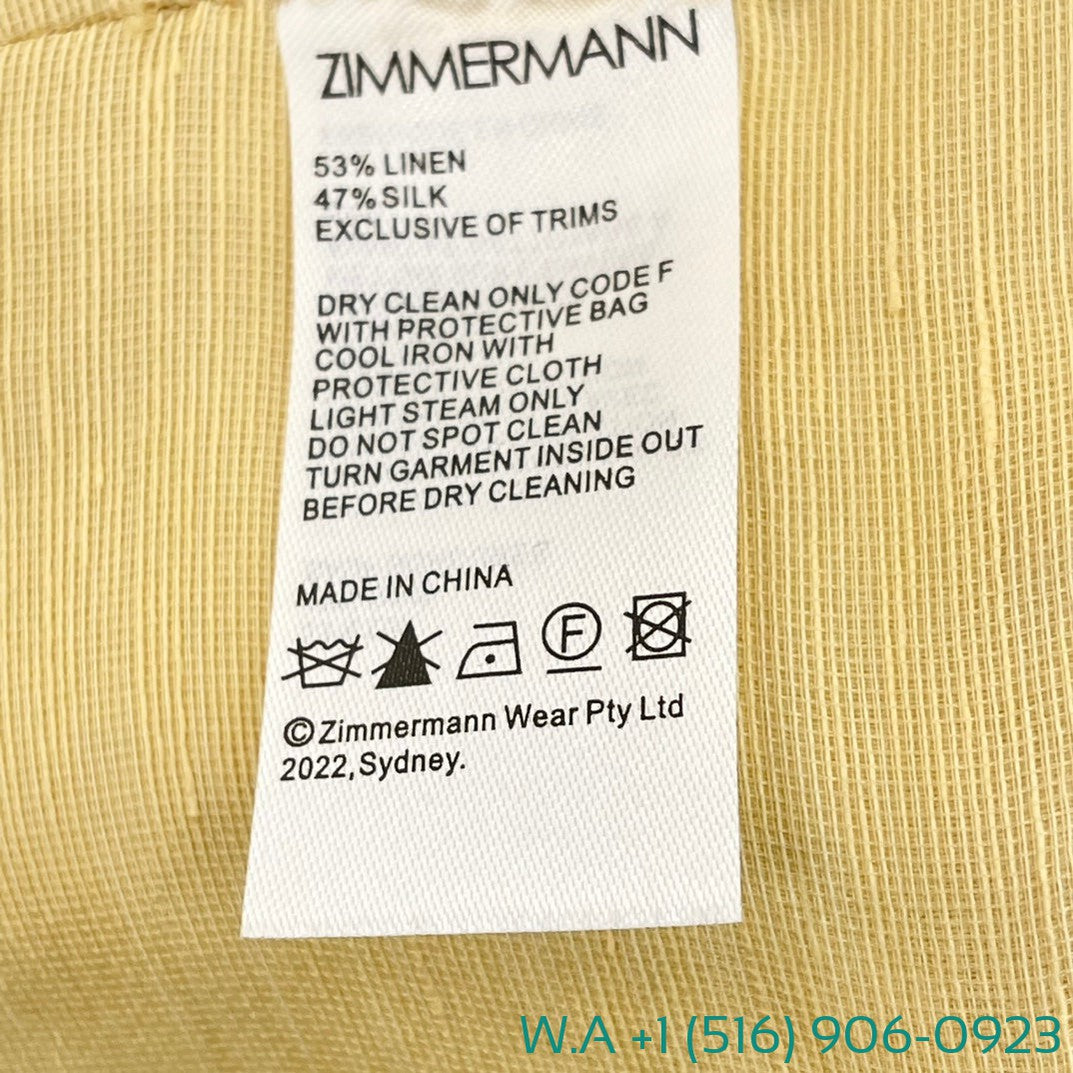 Zimmermann Yellow Sleeveless Pleat Vest Tops And Flouncing Ruffle Midi Skirt Set