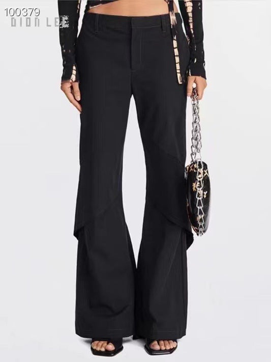 Dionlee Black Long Flare Pants