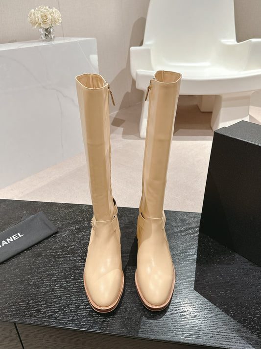 Chanel Beige Boots Shoes