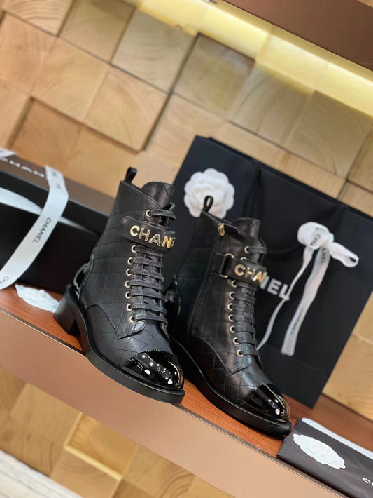 Chanel Black Boots Shoes