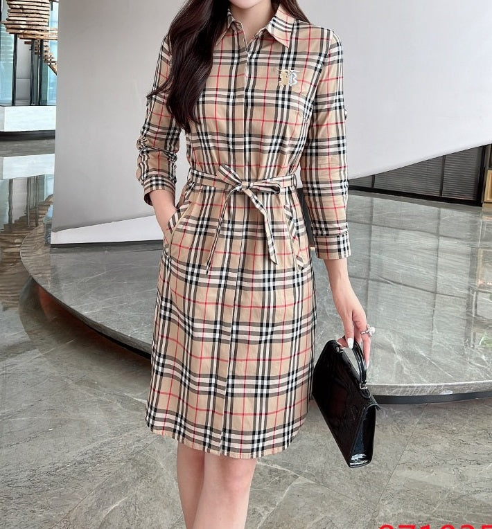 Burberry Dresses Long Sleeved For Women #1242730