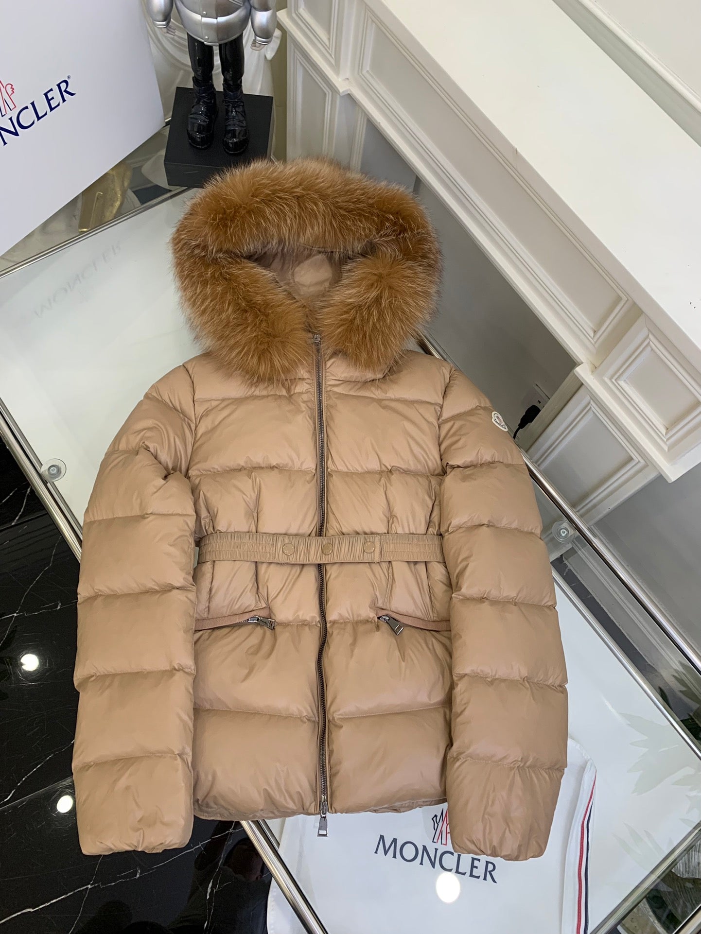 Moncler Down Feather Coat Long Sleeved For Women #1268134