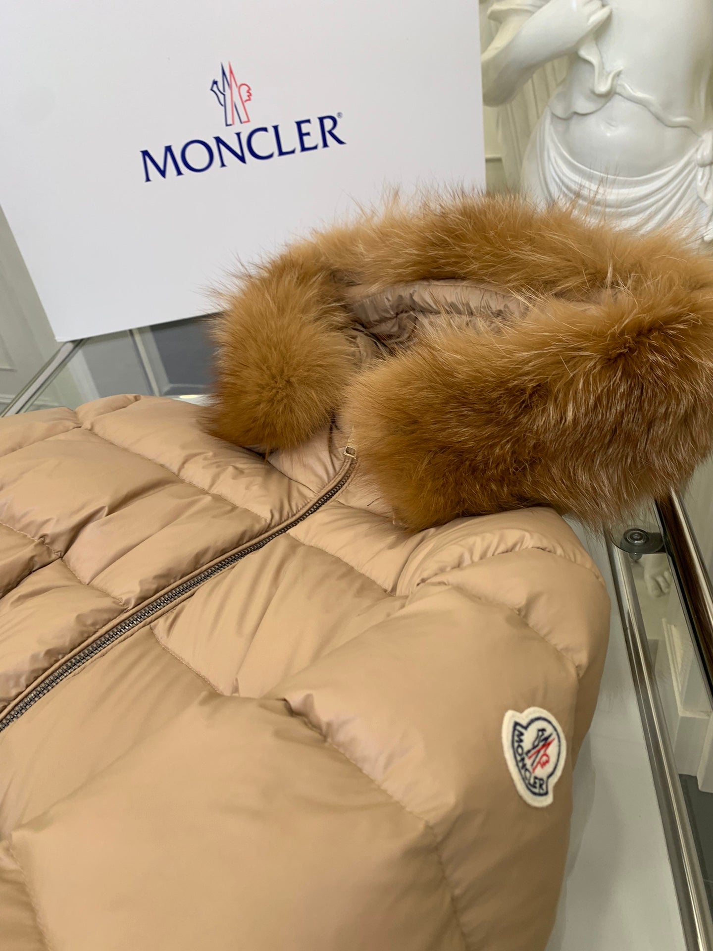 Moncler Down Feather Coat Long Sleeved For Women #1268135